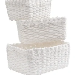 Gifi Rangement|Panière blanche x3