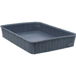 Gifi Entretien Du Linge|Panière bleue effet tressé 4 L