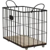 Gifi Rangement|Panière bois/métal taille M