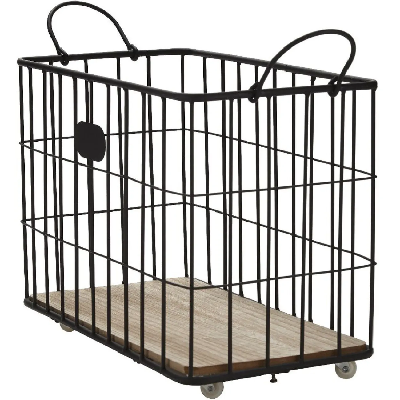 Gifi Rangement|Panière bois/métal taille M