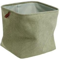 Gifi Rangement|Panière Box Cube effet velours 31x31x31cm vert