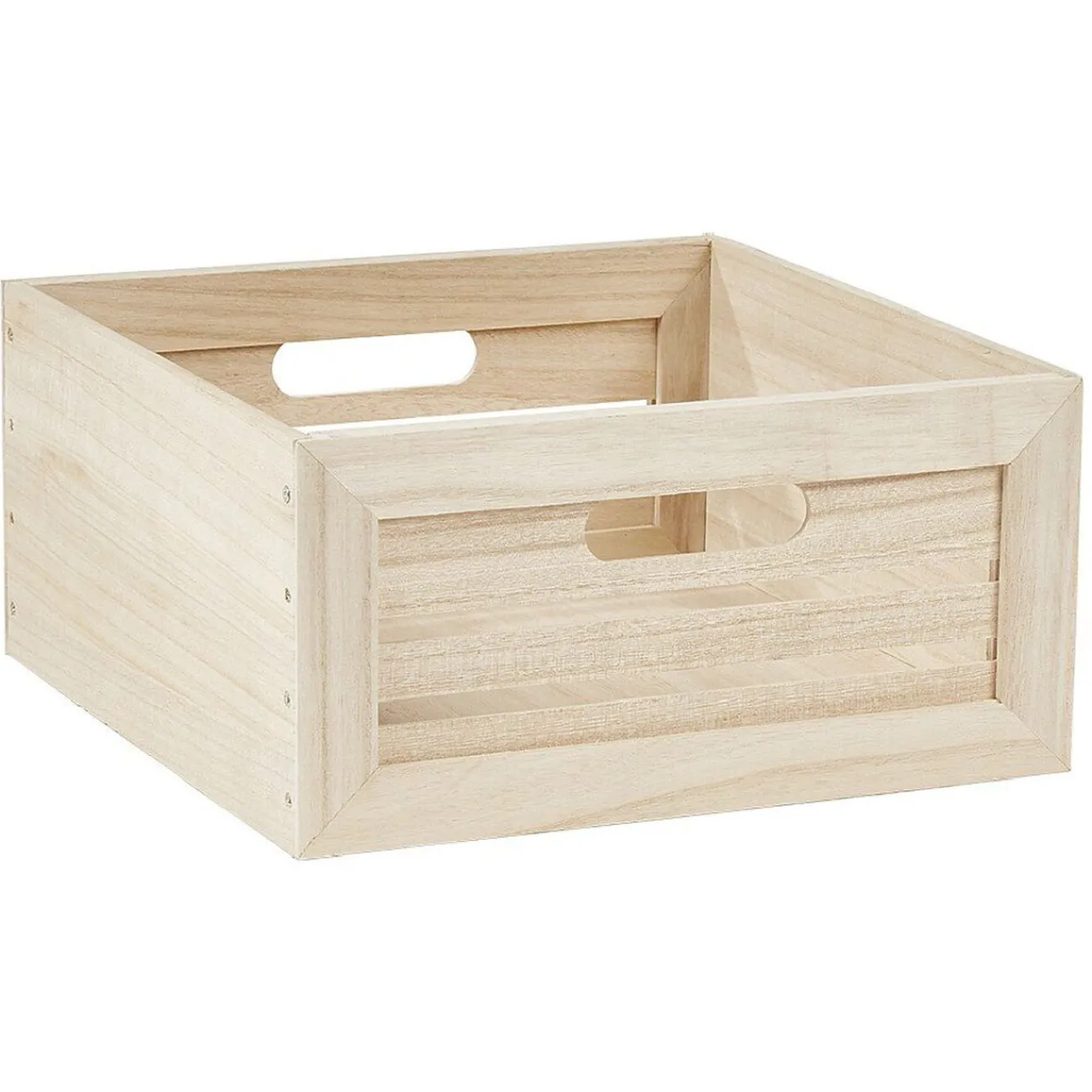 Gifi Rangement|Panière Box Cube rectangulaire bois naturel Box Cube