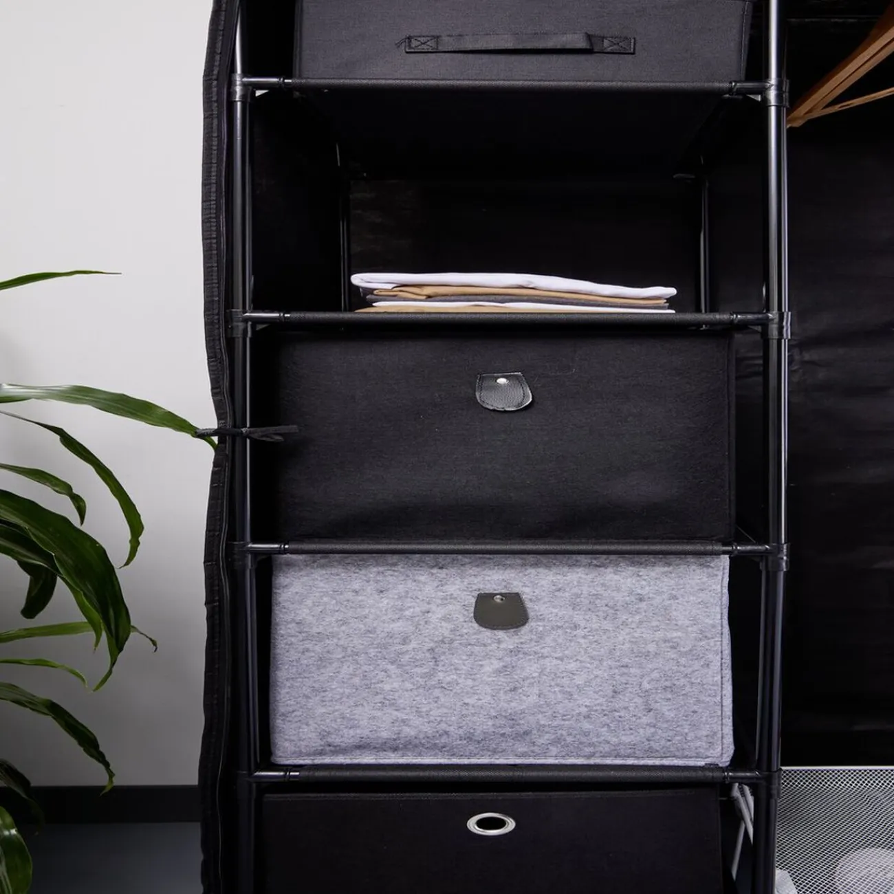 Gifi Rangement|Panière Box Cube 31x31x31cm blanc