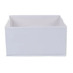 Gifi Rangement|Panière Box Cube 31x15x31cm blanc
