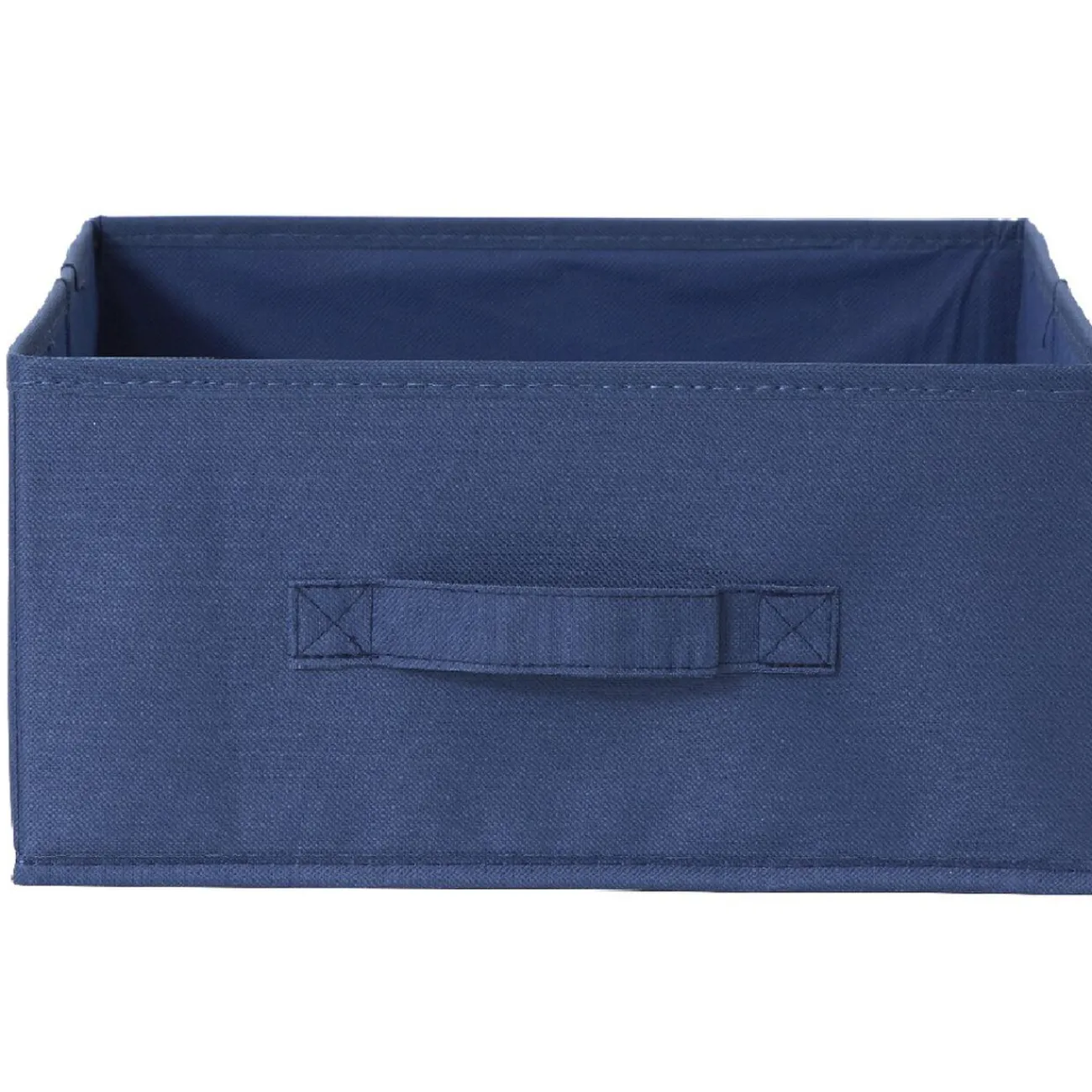 Gifi Rangement|Panière Box Cube 31x31x15cm bleu jean