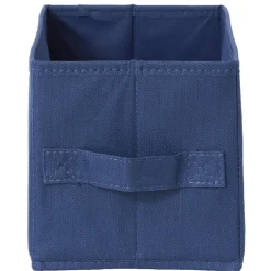 Gifi Rangement|Panière Box Cube 15x31x15cm bleu jean