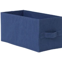 Gifi Rangement|Panière Box Cube 15x31x15cm bleu jean