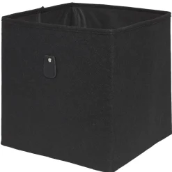 Gifi Rangement|Panière Box Cube 31x29x31cm feutrine noir