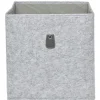 Gifi Rangement|Panière Box Cube 31x29x31cm feutrine gris