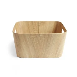 Gifi Rangement|Panière carton et papier imitation bois 30x30xH15cm