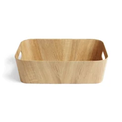 Gifi Rangement|Panière carton et papier imitation bois 37x26xH11cm