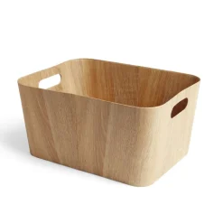 Gifi Rangement|Panière carton et papier imitation bois 40x30xH20cm