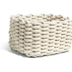 Gifi Rangement|Panière écrue tressée