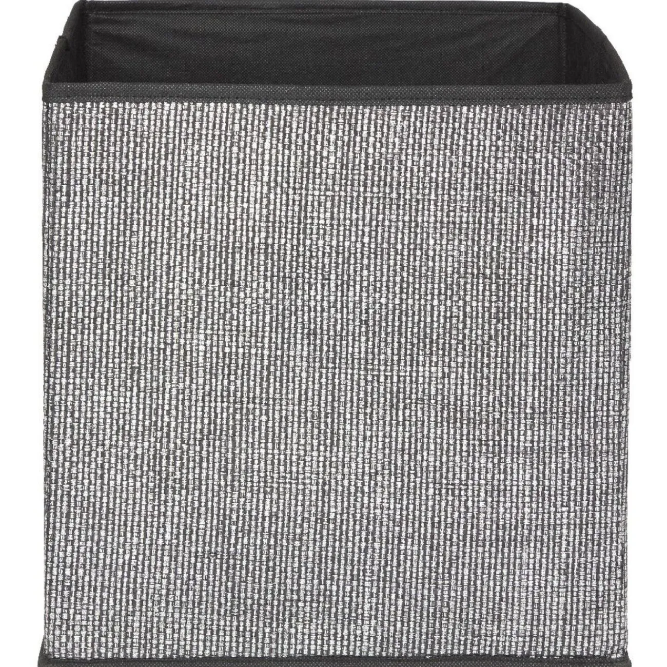 Gifi Rangement|Panière cube de rangement effet papier noir