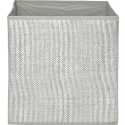 Gifi Rangement|Panière cube de rangement effet papier gris