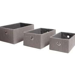 Gifi Rangement|Panière déco encastrable grise X3