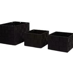 Gifi Rangement|Panière déco noire X3