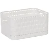 Gifi Entretien Du Linge|Panière de rangement blanche effet tressé 2 L