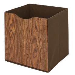 Gifi Rangement|Panière de rangement Box Cube effet bois