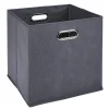 Gifi Rangement|Panière de rangement carrée poignée métallique x2