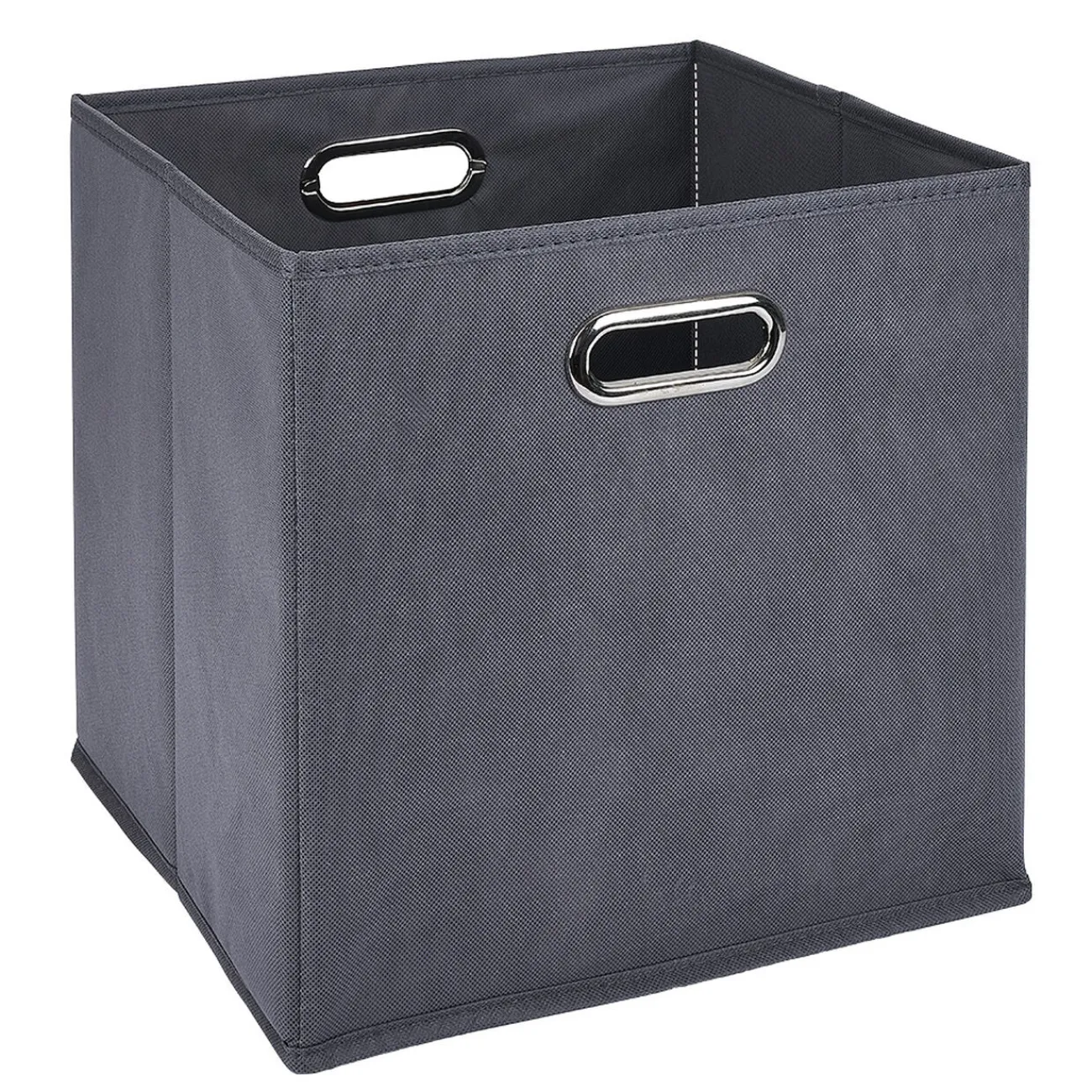 Gifi Rangement|Panière de rangement carrée poignée métallique x2