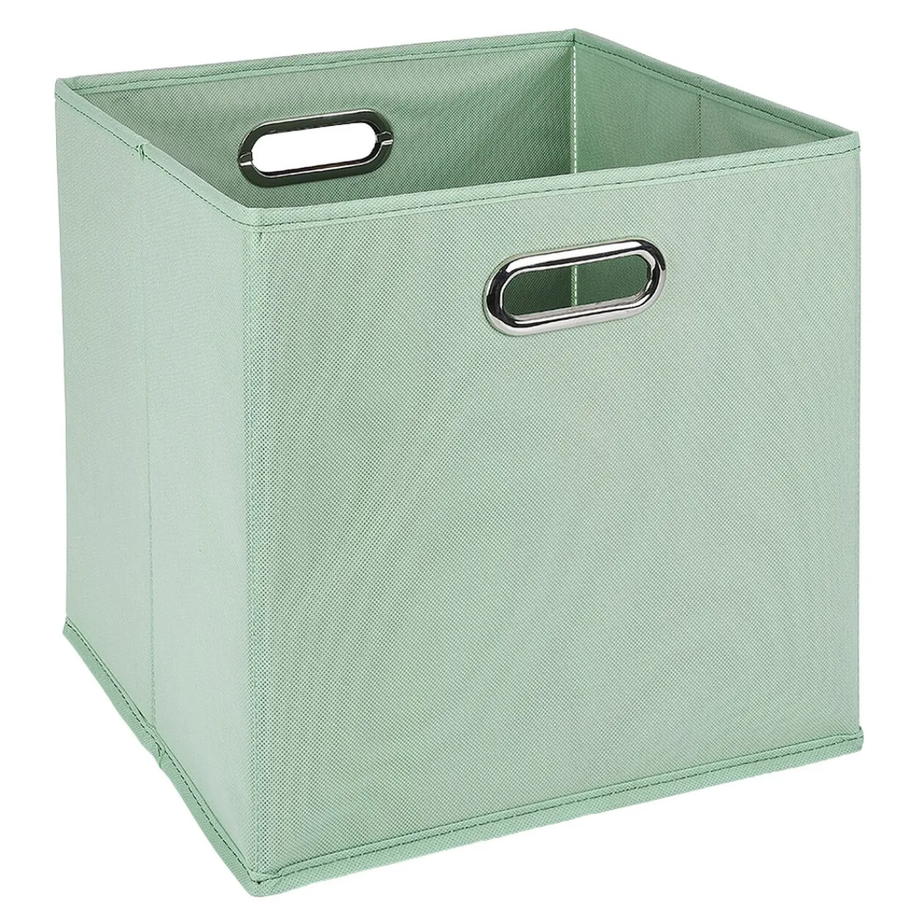 Gifi Rangement|Panière de rangement carrée poignée métallique x2