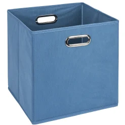 Gifi Rangement|Panière de rangement carrée poignée métallique x2