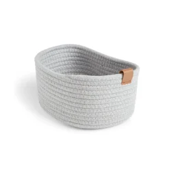 Gifi Rangement|Panière de rangement coton tressé rose 22x16xH11cm - petit modèle