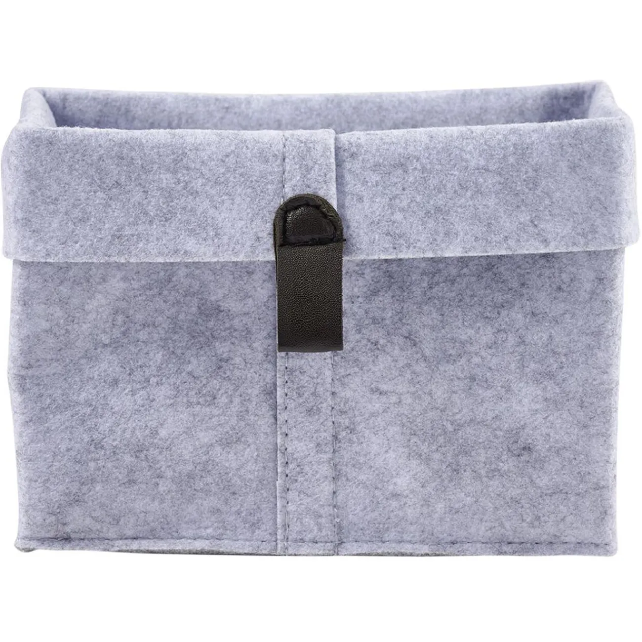 Gifi Rangement|Panière de rangement feutrine gris 19x13xH18cm