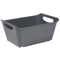 Gifi Entretien Du Linge|Panière de rangement grise 5 L