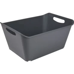 Gifi Entretien Du Linge|Panière de rangement grise 18 L