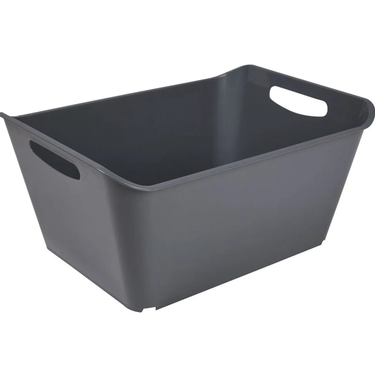 Gifi Entretien Du Linge|Panière de rangement grise 18 L