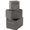 Gifi Rangement|Panière de rangement grise effet tressé x3