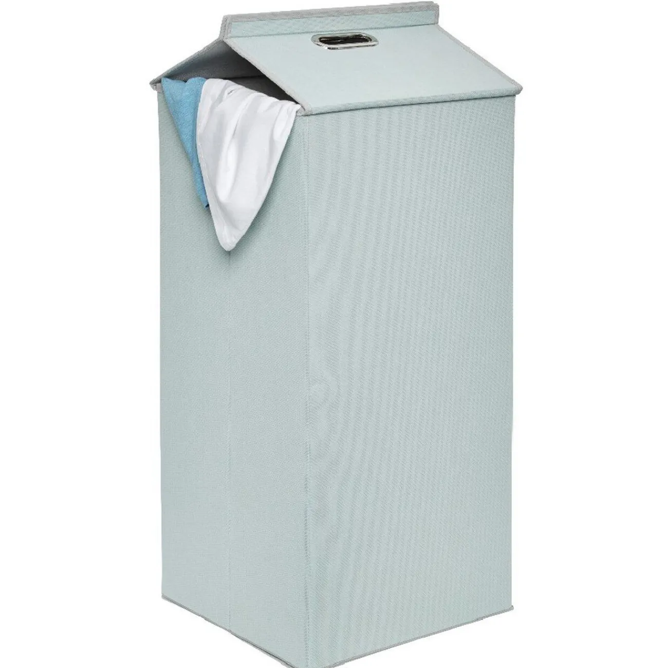 Gifi Rangement|Panière de rangement haute vert d'eau et gris clair