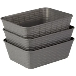 Gifi Rangement|Panière de rangement L.18,7 cm plastique x3