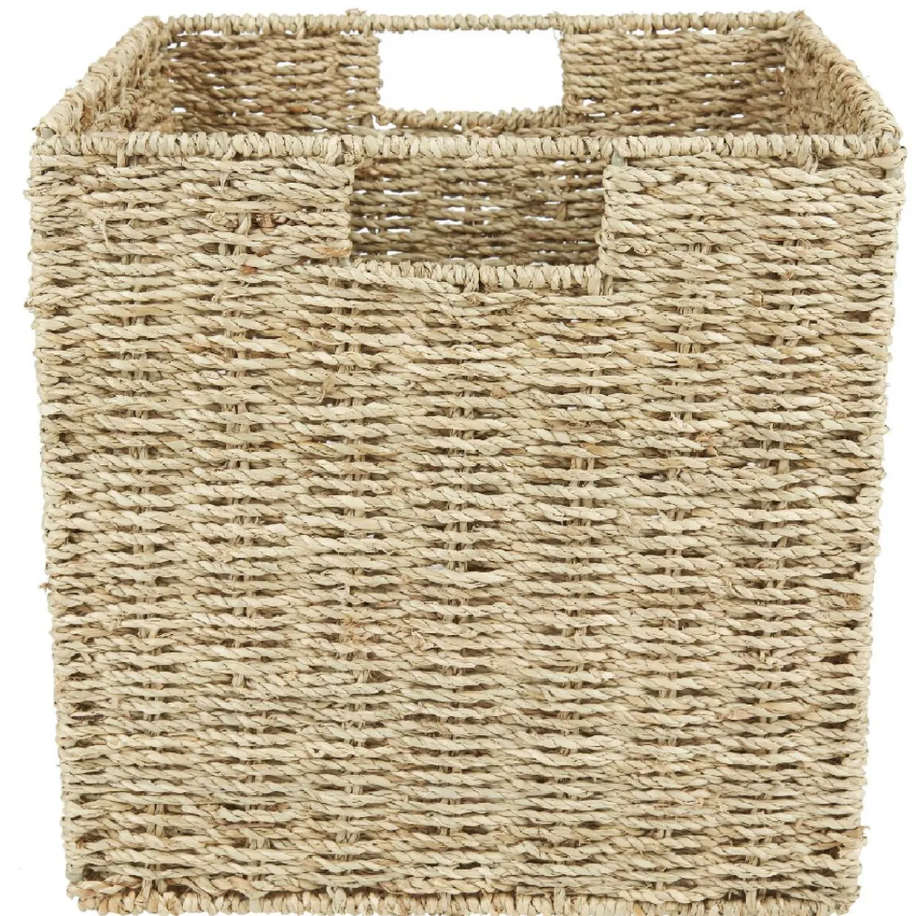 Gifi Rangement|Panière de rangement métal jonc naturel