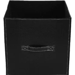 Gifi Rangement|Panière de rangement noir à poignée