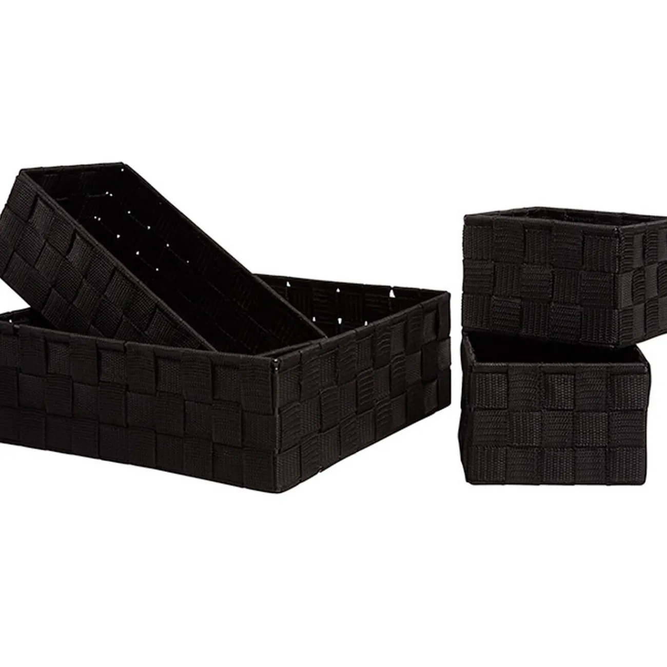 Gifi Rangement|Panière de rangement noire X4