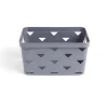 Gifi Rangement|Panière de rangement plastique gris 29,5x21,5xH16cm - modèle moyen