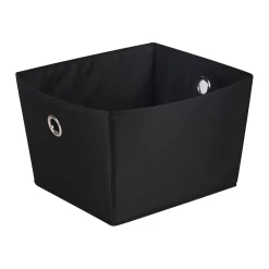 Gifi Rangement|Panière de rangement tissu polyester noir