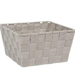 Gifi Rangement|Panière de rangement tressée grise clair taille L