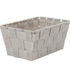 Gifi Rangement|Panière de rangement tressée grise clair taille S