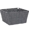 Gifi Rangement|Panière de rangement tressée grise foncé taille L