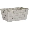 Gifi Rangement|Panière de rangement tressée gris clair Taille S - 21,5x10xH14cm