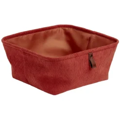 Gifi Rangement|Panière de rangement velours Marron - 31x31xH15 cm
