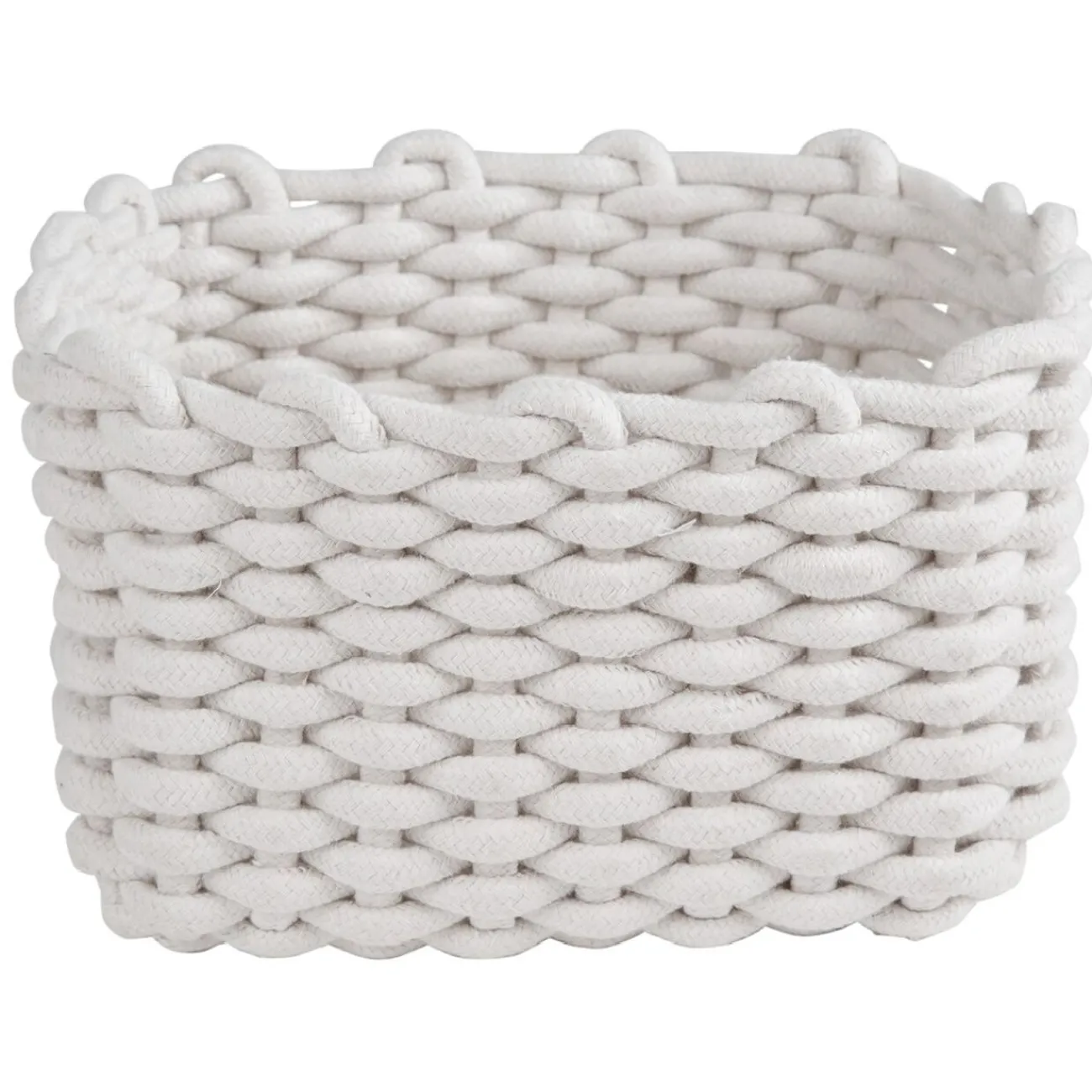 Gifi Rangement|Panière en coton effet tricot H16 cm
