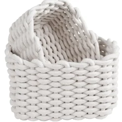 Gifi Rangement|Panière en coton effet tricot H16 cm