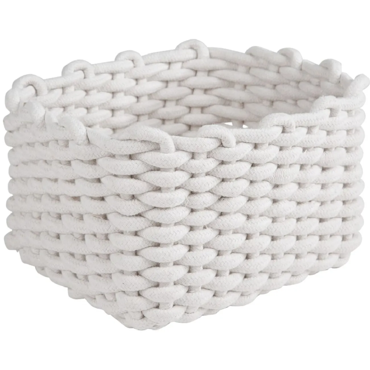 Gifi Rangement|Panière en coton effet tricot H16 cm