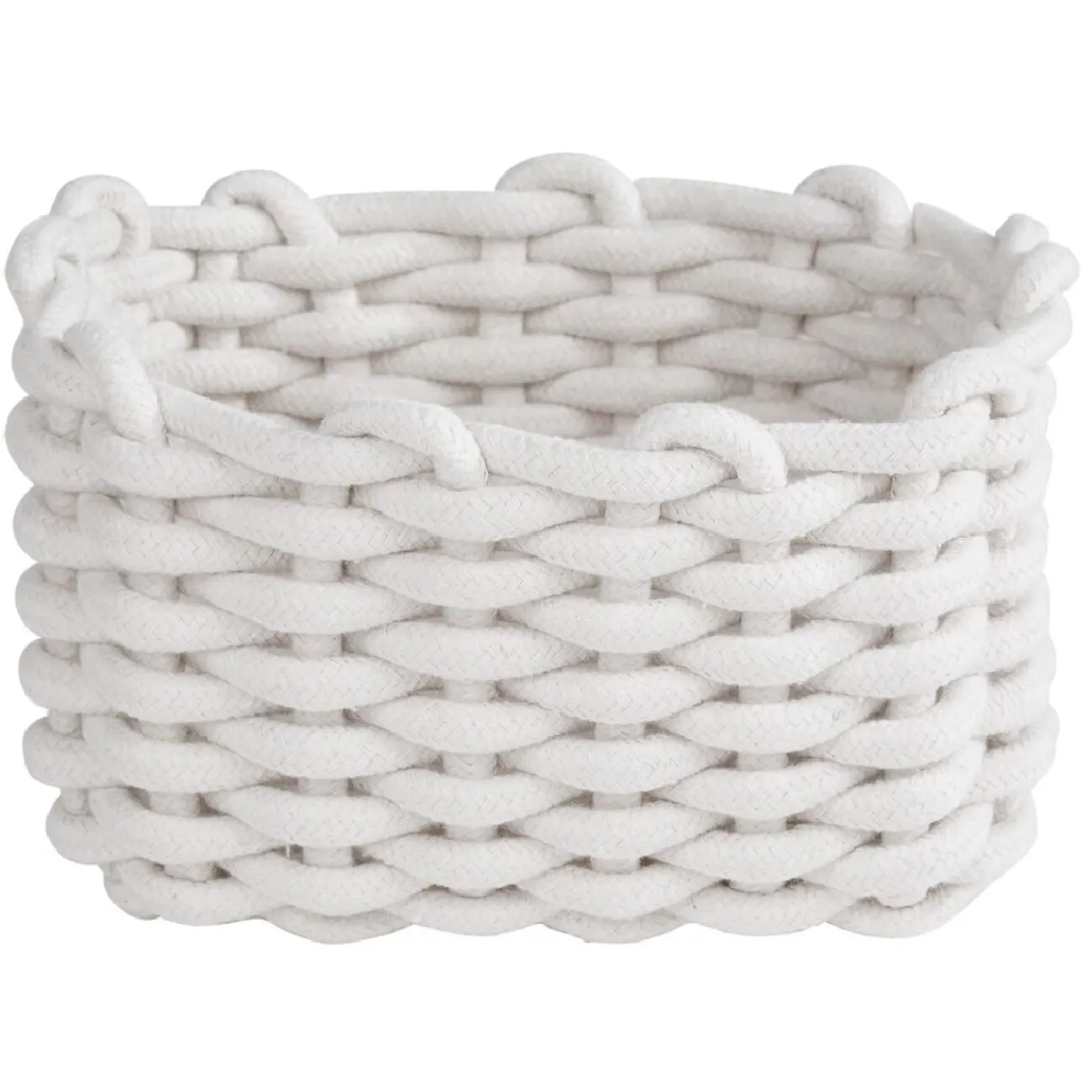 Gifi Rangement|Panière en coton effet tricot H13 cm