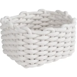 Gifi Rangement|Panière en coton effet tricot 23x17xH.13 cm